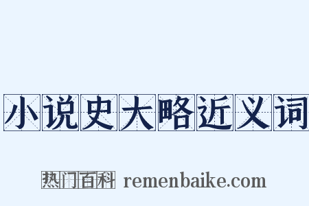 小说史大略近义词是什么意思的图片